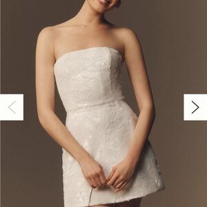 Helsi Linda Sequin Strapless White Dress